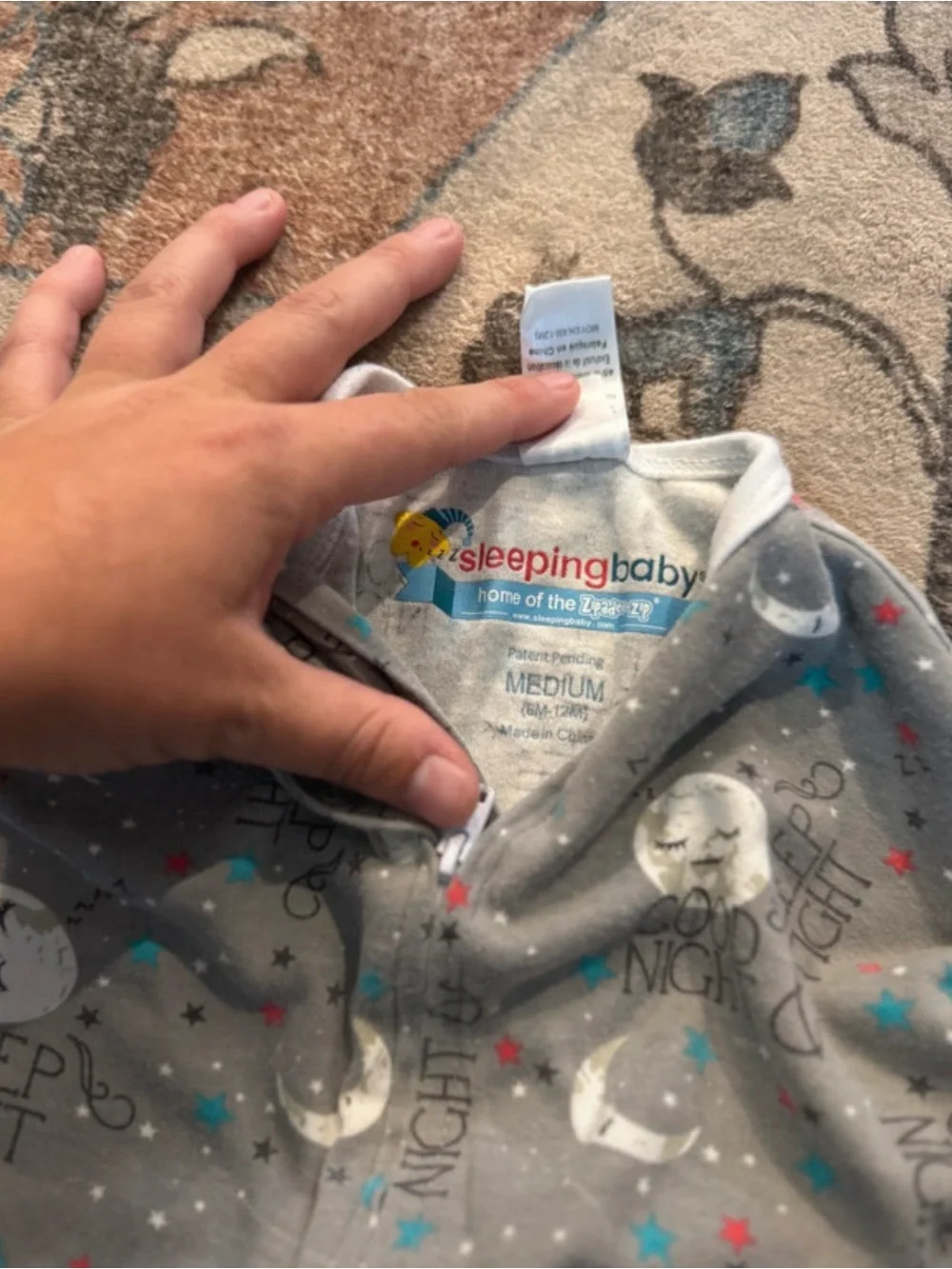 Gray 'Good Night' Moon & Star Sleep Sack for Kids
